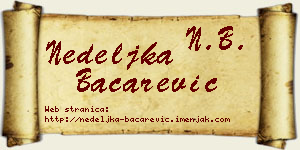 Nedeljka Bačarević vizit kartica